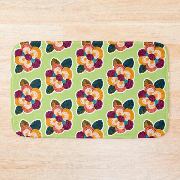 Item preview, Colorful Crochet Flower Sticker – Boho Handmade Floral Appliqué Art designed and sold by KAM-KAM-STORE.