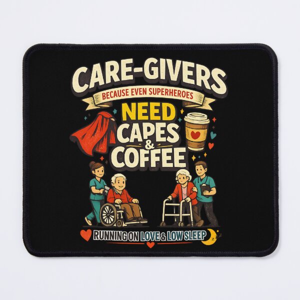 Item preview, Caregivers Need Capes & Coffee – Heartwarming Caregiver Appreciation designed and sold by SidTastic .