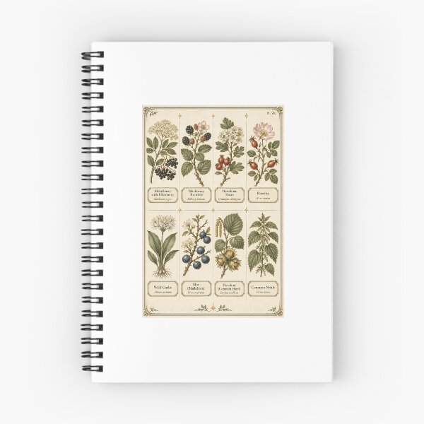 Item preview, Hedgerow Foraging Chart | Edible Wild Plants Botanical Art | Forager Gift designed and sold by Brackenlume Studio.