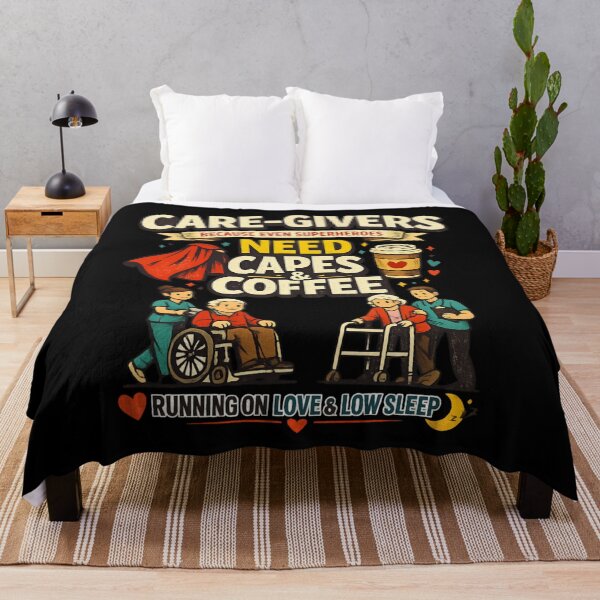 Item preview, Caregivers Need Capes & Coffee – Heartwarming Caregiver Appreciation designed and sold by SidTastic .