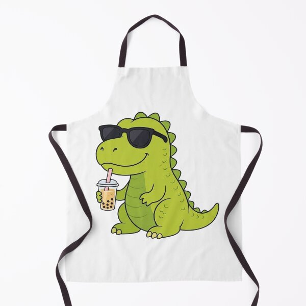 Item preview, Cute Dinosaur Drinking Boba Tea Kawaii T-Rex designed and sold by BobaCatDesign.