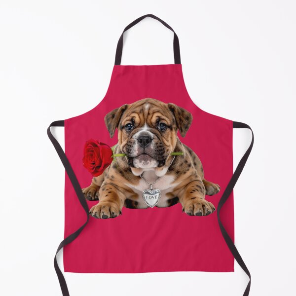 Item preview, Sweet puppy - little bulldog with red rose - Love designed and sold by Segasprojects.