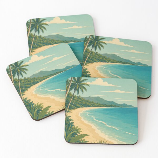 Item preview, Four Mile Beach Port Douglas, Queensland Australia Minimalist Travel Poster designed and sold by pod24.