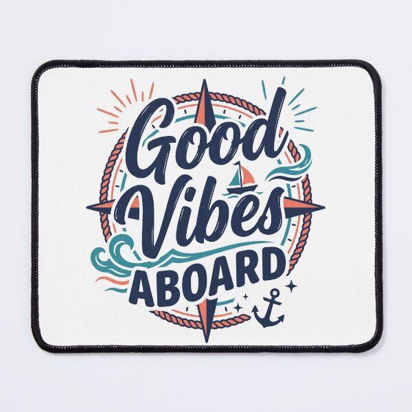 Item preview, Good Vibes Aboard designed and sold by MerchViz.