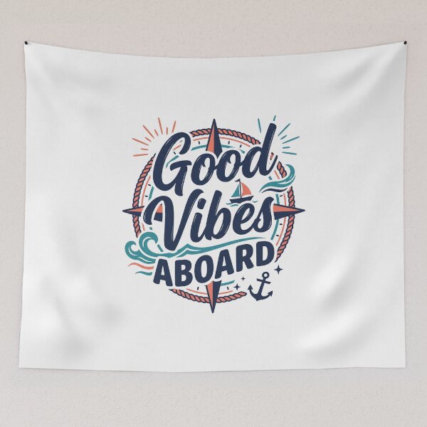 Item preview, Good Vibes Aboard designed and sold by MerchViz.