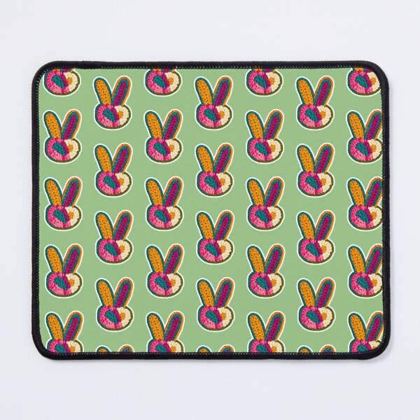 Item preview, Cute Crochet Bunny Sticker – Colorful Handmade Amigurumi Rabbit Patch designed and sold by KAM-KAM-STORE.