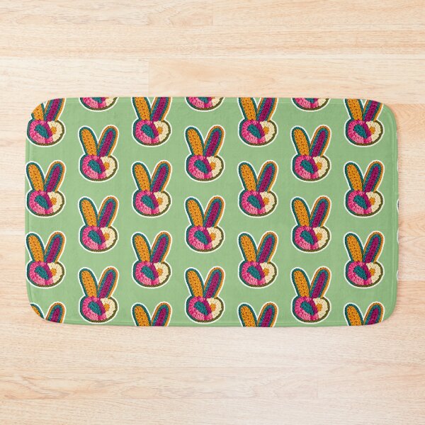 Item preview, Cute Crochet Bunny Sticker – Colorful Handmade Amigurumi Rabbit Patch designed and sold by KAM-KAM-STORE.