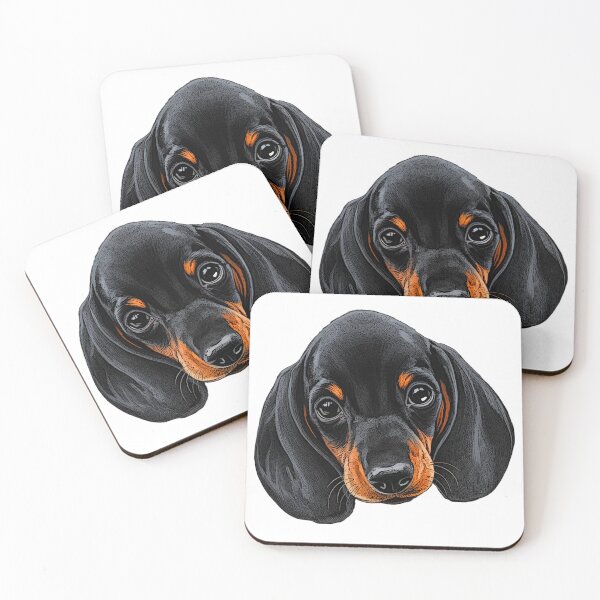Item preview, cute dachshund puppy designed and sold by Kirei-Lily.