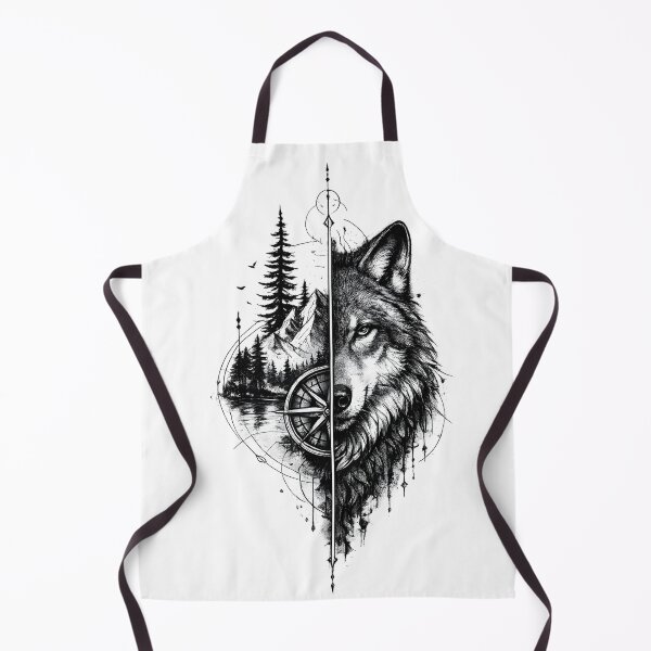 Item preview, Mountain Spirit Wolf Split Landscape Design designed and sold by CreativeMindsetLab.