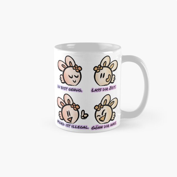 Item preview, You are enough, take your time, murder is illegal, treat yourself - Claninchen bunny designed and sold by Claninchen.