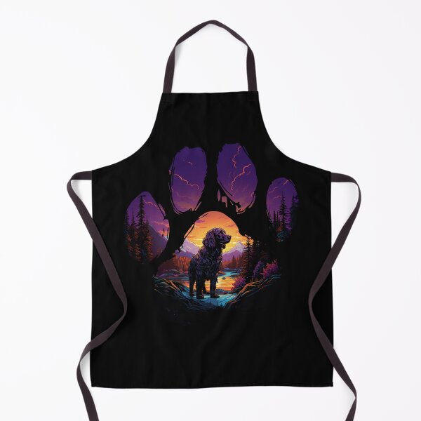 Item preview, Funny American Water Spaniel Paw Synthwave Mountain Tree Mom Dad Kids designed and sold by rafaeltto.