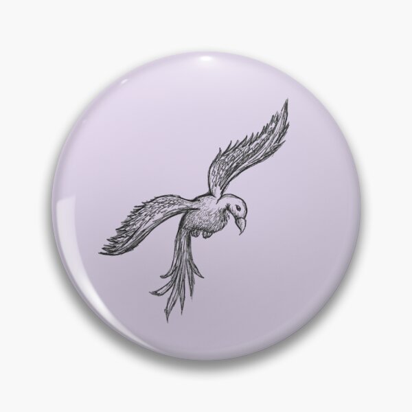 Item preview, Flying Bird Sketchy Hand Drawn Black Ballpoint Pen Lavender designed and sold by BOKEbyTC.