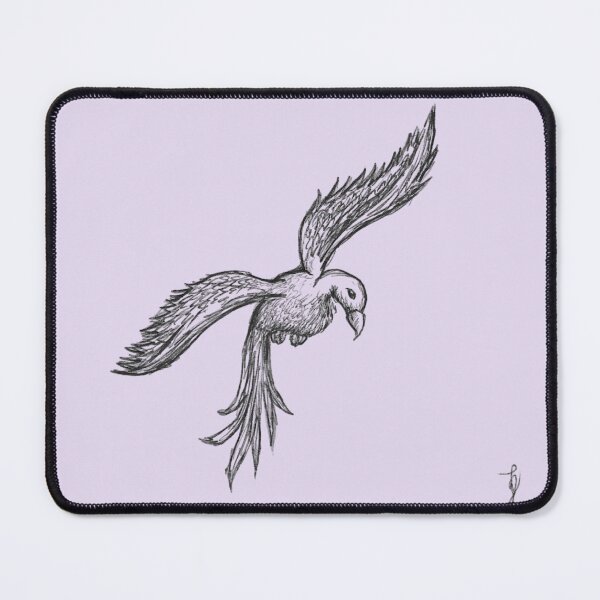 Item preview, Flying Bird Sketchy Hand Drawn Black Ballpoint Pen Lavender designed and sold by BOKEbyTC.