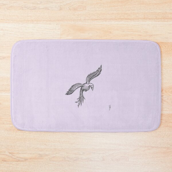 Item preview, Flying Bird Sketchy Hand Drawn Black Ballpoint Pen Lavender designed and sold by BOKEbyTC.