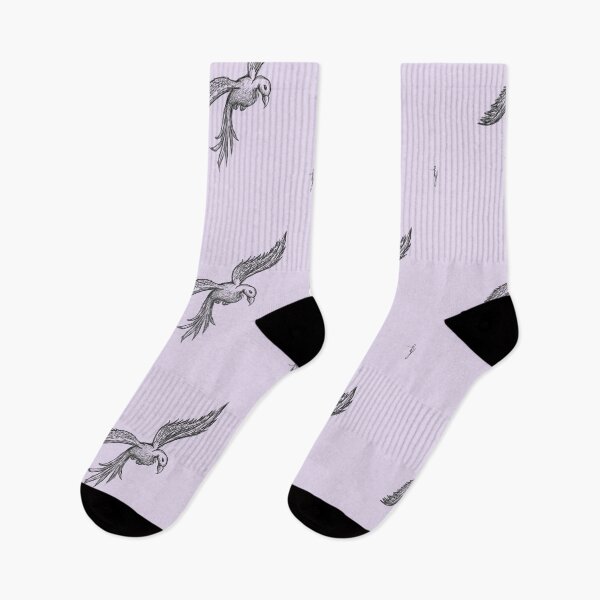 Item preview, Flying Bird Sketchy Hand Drawn Black Ballpoint Pen Lavender designed and sold by BOKEbyTC.