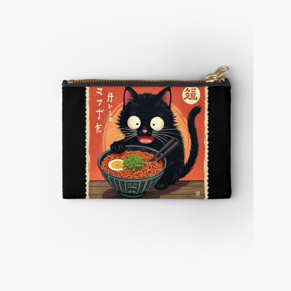 Item preview, Kawaii Manga Miyazaki Style Ramen Noodle Cat designed and sold by GaffaDesigns.