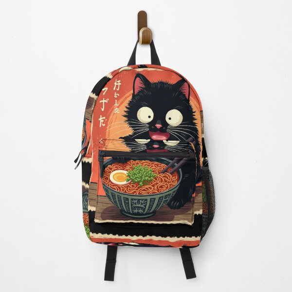 Item preview, Kawaii Manga Miyazaki Style Ramen Noodle Cat designed and sold by GaffaDesigns.