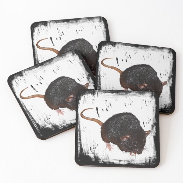 Item preview, rat with background, rodents, lovely pets, gifts rat fan designed and sold by Kirei-Lily.