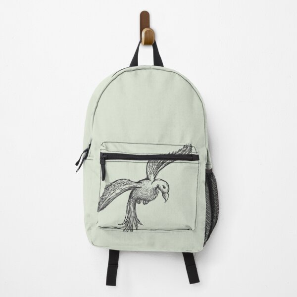 Item preview, Flying Bird Sketchy Hand Drawn Black Ballpoint Pen Sage Green designed and sold by BOKEbyTC.