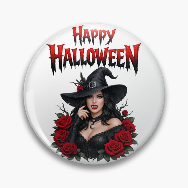 Item preview, Gothic Witch Happy Halloween Vampire Costume Graphic designed and sold by DeliaDesignsCo.