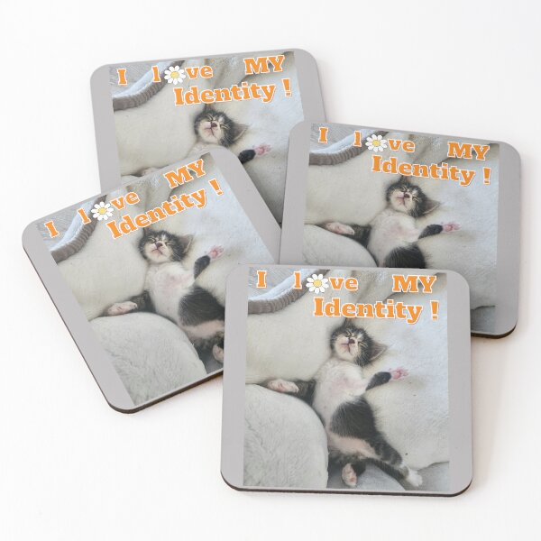 Item preview, I Love My Identity! Relaxed, Sleepy Kitten! designed and sold by DSoriaDesign.