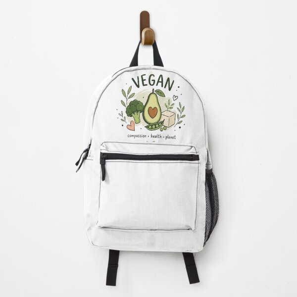 Item preview, Vegan Compassion Health Planet Avocado Broccoli Tofu Cartoon designed and sold by katiecorners.