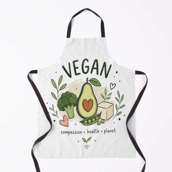 Item preview, Vegan Compassion Health Planet Avocado Broccoli Tofu Cartoon designed and sold by katiecorners.