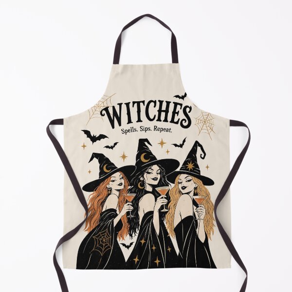 Item preview, Witches Party Print| Spells Sips Repeat | Stylish Witch Halloween GraphicIllustration | Witchy Girls Halloween Gift designed and sold by MonNoir.