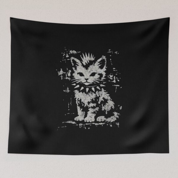 Item preview, Vintage Funny Cat Punk Kitten Rock and Roll Cat designed and sold by Gbriel3.