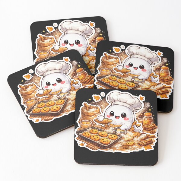 Item preview, Cute Ghost Pumpkin Cookie Chef designed and sold by VeltrixaDesigns.