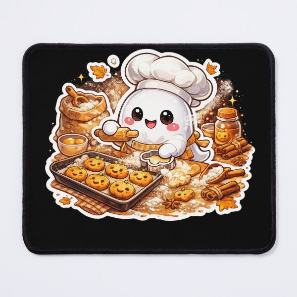 Item preview, Cute Ghost Pumpkin Cookie Chef designed and sold by VeltrixaDesigns.