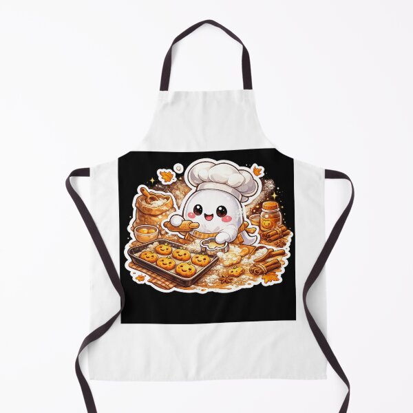 Item preview, Cute Ghost Pumpkin Cookie Chef designed and sold by VeltrixaDesigns.
