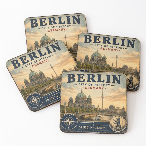 Item preview, Berlin Germany Vintage Travel Sticker designed and sold by naturalsurvival.