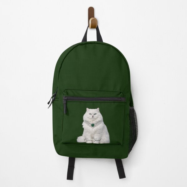 Item preview, White Persian Cat in Emerald Diamond Necklace — The Crown Jewel designed and sold by CreativeArtistL.