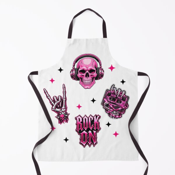 Item preview, Rock On Pink Skeleton Music Retro Design designed and sold by Simon-art-land.