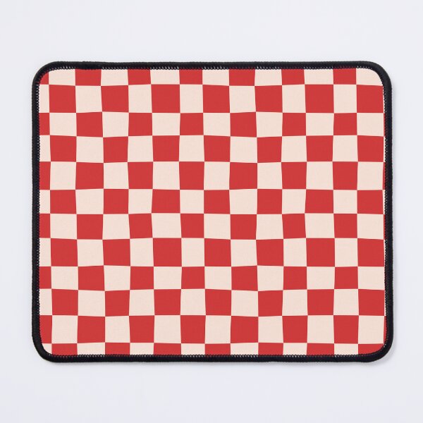 Item preview, Distorted red checkerboard design, Wavy squares groovy warped check plaid designed and sold by Pravokrugulnik.