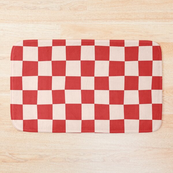 Item preview, Distorted red checkerboard design, Wavy squares groovy warped check plaid designed and sold by Pravokrugulnik.