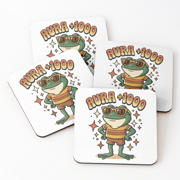 Item preview, Funny Cool Retro Frog Aura Plus 1000 Graphic Illustration designed and sold by DiNata.