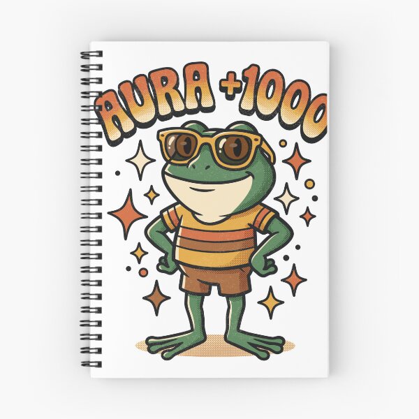 Item preview, Funny Cool Retro Frog Aura Plus 1000 Graphic Illustration designed and sold by DiNata.