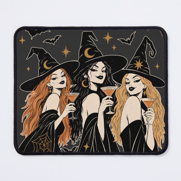 Item preview, Halloween Witches Party Print| Spells Sips Repeat | Stylish Black Witch Halloween GraphicIllustration | Witchy Girls Halloween Gift designed and sold by MonNoir.