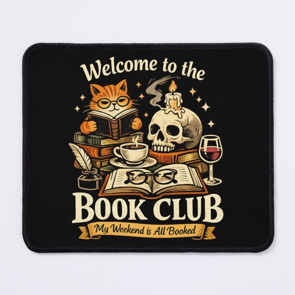 Item preview, Welcome to the Book Club – my weekend is all booked vintage Book Lover designed and sold by SidTastic .