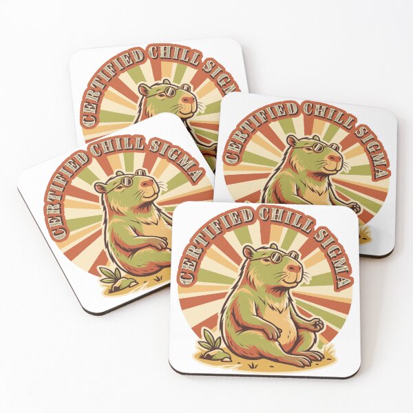 Item preview, Funny Retro Certified Chill Sigma Capybara Graphic Design designed and sold by DiNata.