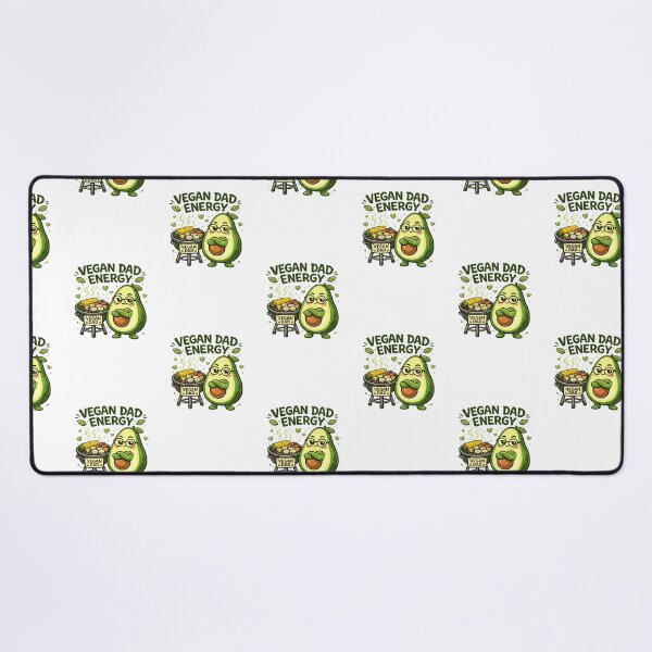 Item preview, Vegan Dad Energy Funny Avocado BBQ Grill Cartoon designed and sold by katiecorners.
