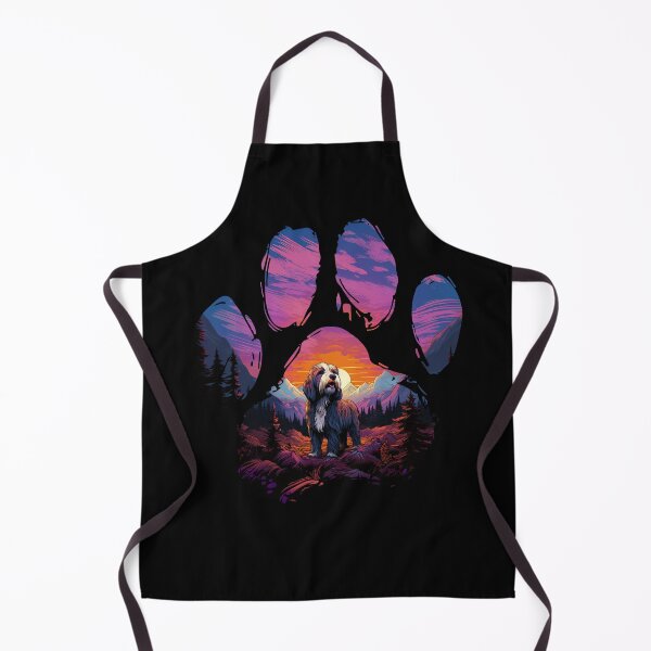 Item preview, Funny Bearded Collie Paw Synthwave Mountain Tree Mom Dad Kids designed and sold by rafaeltto.
