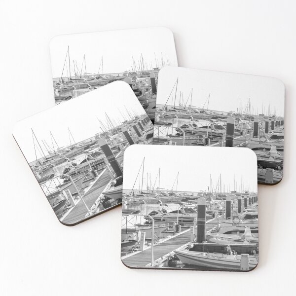 Item preview, Boats Docked at a Marina designed and sold by eddiebarronshop.