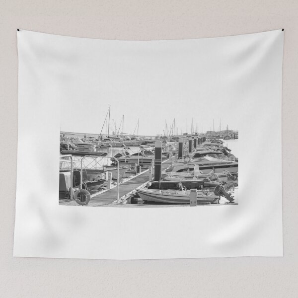 Item preview, Boats Docked at a Marina designed and sold by eddiebarronshop.