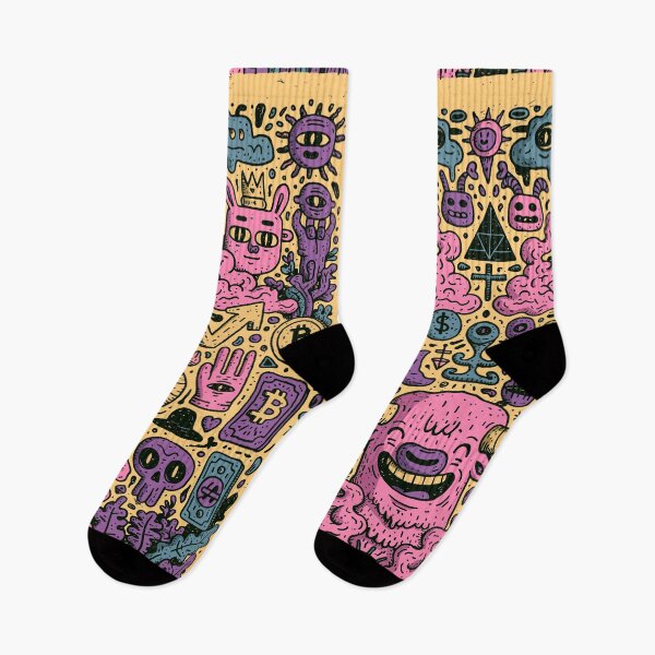 Item preview, Maximalist Doodle Art: Vibrant Psychedelic Creatures designed and sold by Romgora.