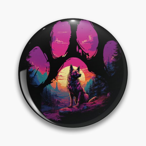 Item preview, Funny Belgian Malinois Paw Synthwave Mountain Tree Mom Dad Kids designed and sold by rafaeltto.