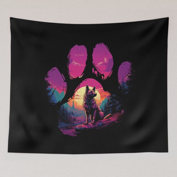 Item preview, Funny Belgian Malinois Paw Synthwave Mountain Tree Mom Dad Kids designed and sold by rafaeltto.