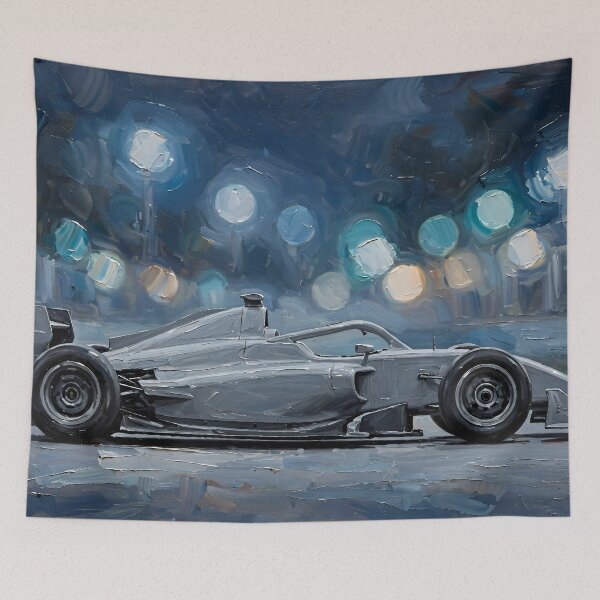 Item preview, Formula Racing Car Oil Painting Night Lights designed and sold by Jozefin's Studio.